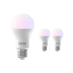 Mehrfachpackung 3x Calex Smart Tuya Wifi E27 Birne 8.5W 806lm - 822-840 Abstimmbares Weiß | RGBW - Dimmbar - Ersatz für 60W