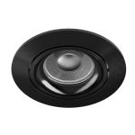 Noxion Einbau Spot Vision MR16 Schwenkbar Schwarz | 82mm - Ausschnitt 69mm - IP20 - incl. GU10 Sockel 