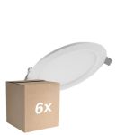 Mehrfachpackung 6x Ledvance LED Downlight Slim Rund DN105 6W 430lm 120D - 840 Kaltweiß | 118mm 
