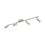 Eglo Deckenleuchte Buzz-LED Stahl Satin-Nickel 4x2.8W 4x250lm - 830 Warmweiß | IP20 - Inkl. 4x GU10