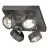 SLV Kalu Quadruple Wand und Deckenleuchte Aluminium Schwarz Quadrat 60W 4000lm - 830 Warmweiß | Dimmbar 