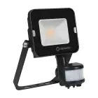 Ledvance LED-Scheinwerfer Kompakt Schwarz 10W 900lm 100D - 830 Warmweiß | IP65 - Symmetrisch - Bewegungs- und Lichtsensor