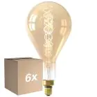 Mehrfachpackung 6x Calex XXL Splash Gold LED E27 Fadenlampe 3W 250lm- 822 Extra Warmweiß | Dimmbar