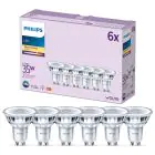 Mehrfachpackung 6x Philips LED-Spot GU10 PAR16 4W 255lm 36D - 827 Extra Warmweiß