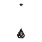 Eglo Pendelleuchte Carlton 5 Stahl Schwarz | IP20 - Geeignet für 1x E27 